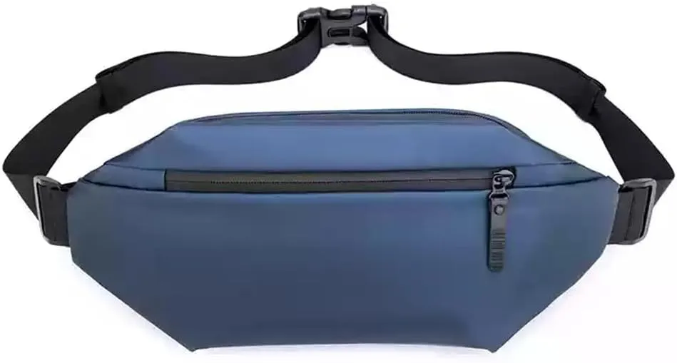 Crossbody bag for men and women, minimalist chest and shoulder bag, waterproof and lightweight travel and leisure bag (black)