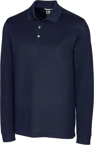 Cutter & Buck Men's 35 UPF, Long Sleeve Advantage Polo Shirt