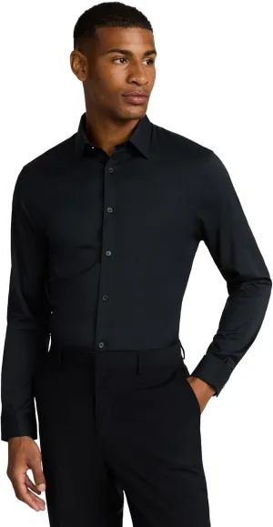 EXPRESS Mens Long Sleeve Slim Performance Solid Button UP Shirt
