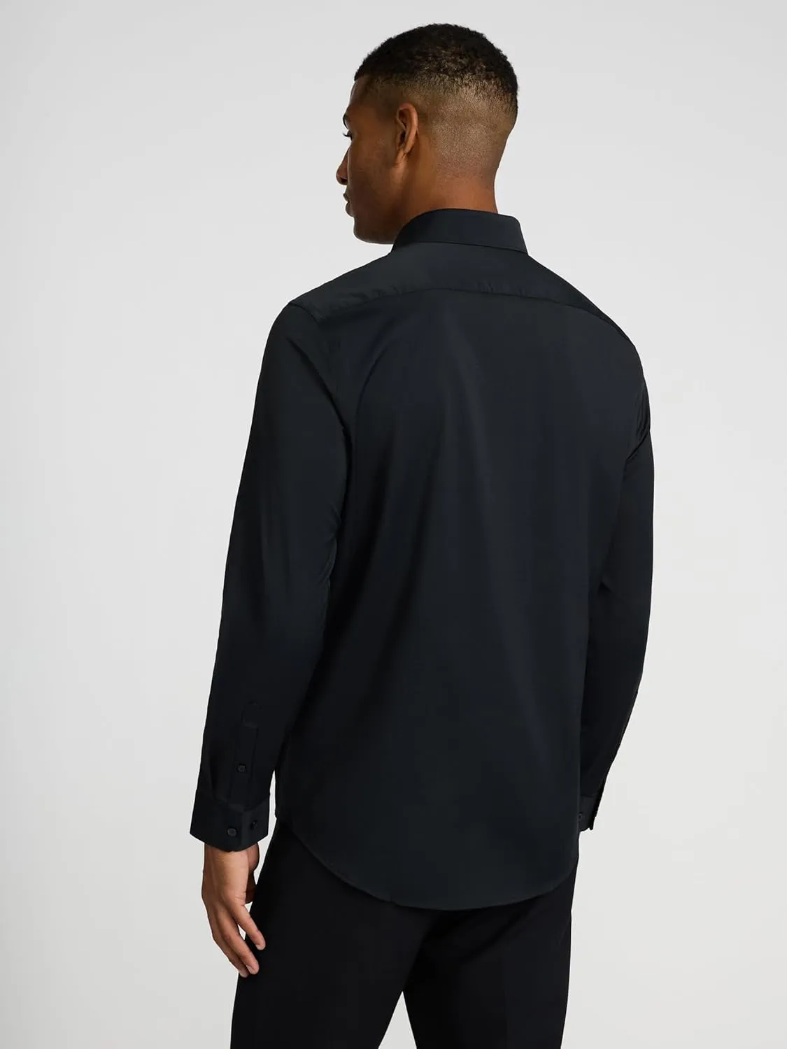 EXPRESS Mens Long Sleeve Slim Performance Solid Button UP Shirt