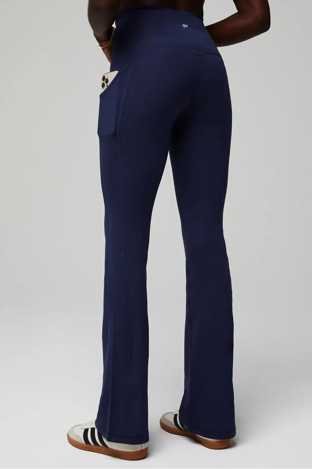 Fabletics Women's Oasis Pureluxe High-Waisted Kick Flare, Light Compression, Buttery Soft