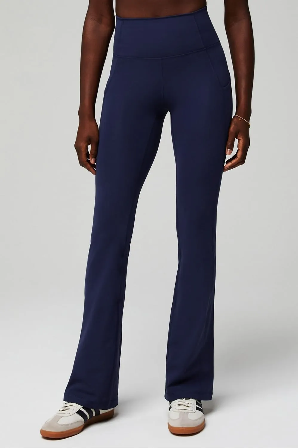 Fabletics Women's Oasis Pureluxe High-Waisted Kick Flare, Light Compression, Buttery Soft