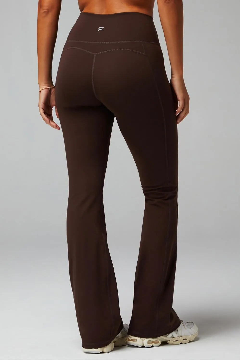 Fabletics Women's Oasis Pureluxe High-Waisted Kick Flare, Light Compression, Buttery Soft