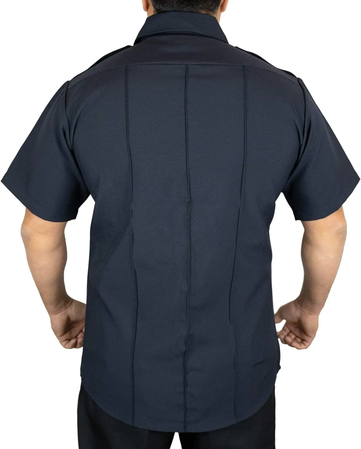 First Class 100% Polyester Short Sleeve Men's Uniform Shirt White