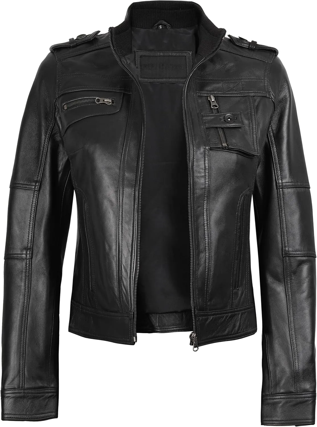 fjackets Leather Jacket Women - Real Lambskin Leather Stylish With Timeless Elegance And Comfort