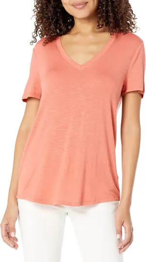 GAP Women's Luxe Short Sleeve V-Neck T-Shirt