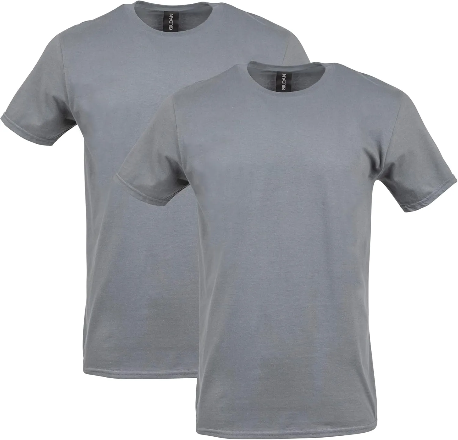 Gildan Adult Softstyle Cotton T-Shirt, Style G64000, Multipack, Charcoal (2-Pack), Small