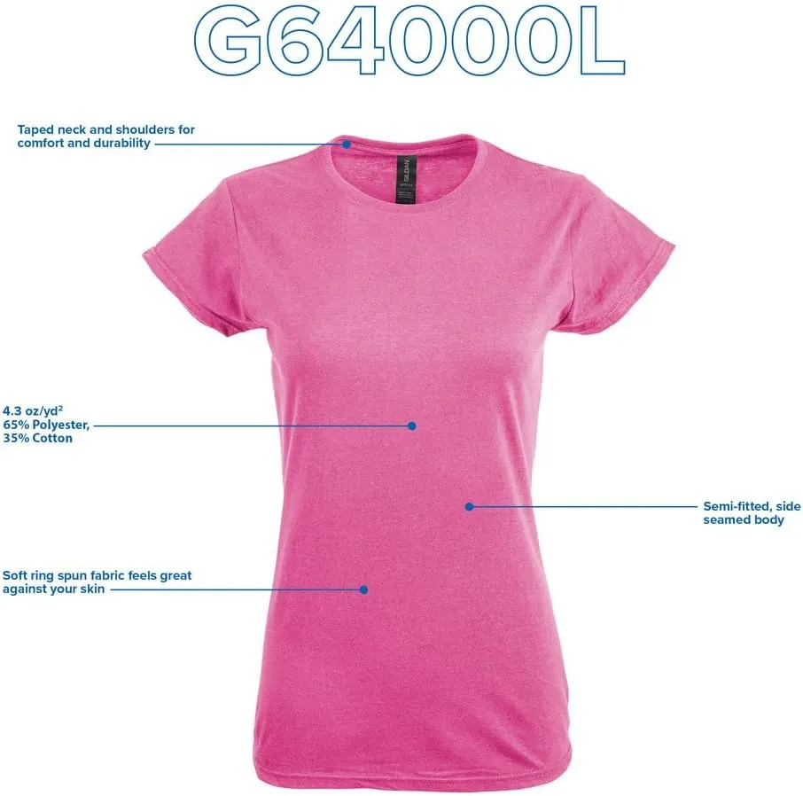 Gildan Women's Softstyle Cotton T-Shirt, Style G64000l, Multipack