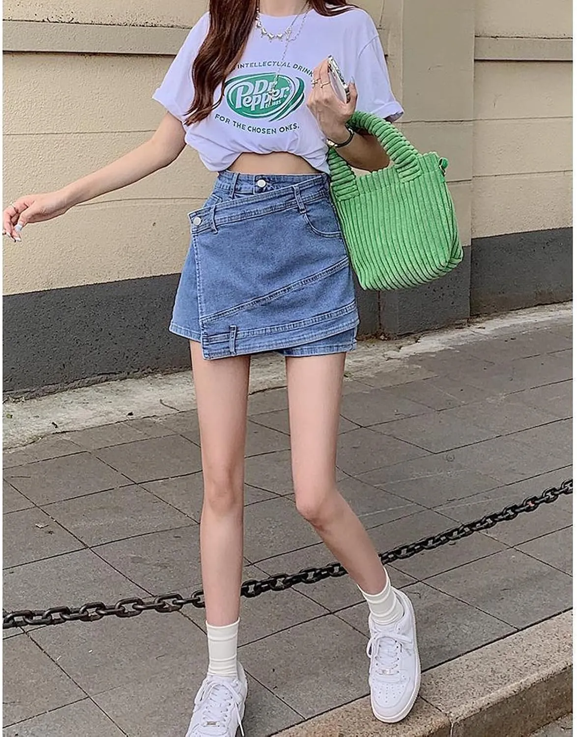 Gothic Denim Shorts Women's high Waisted Buttocks Irregular Shorts Women's Summer Sexy Denim Shorts