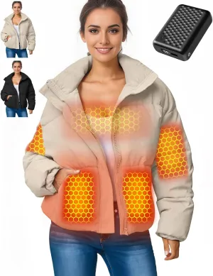 Graphene Women Heated Jacket 12V Fast Charge 18400mAh Large Capacity
