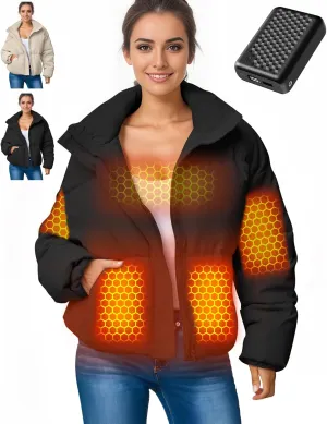 Graphene Women Heated Jacket 12V Fast Charge 18400mAh Large Capacity