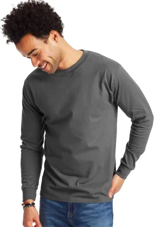 Hanes Men's Beefy Long Sleeve Shirt, 1 or 2 Pack