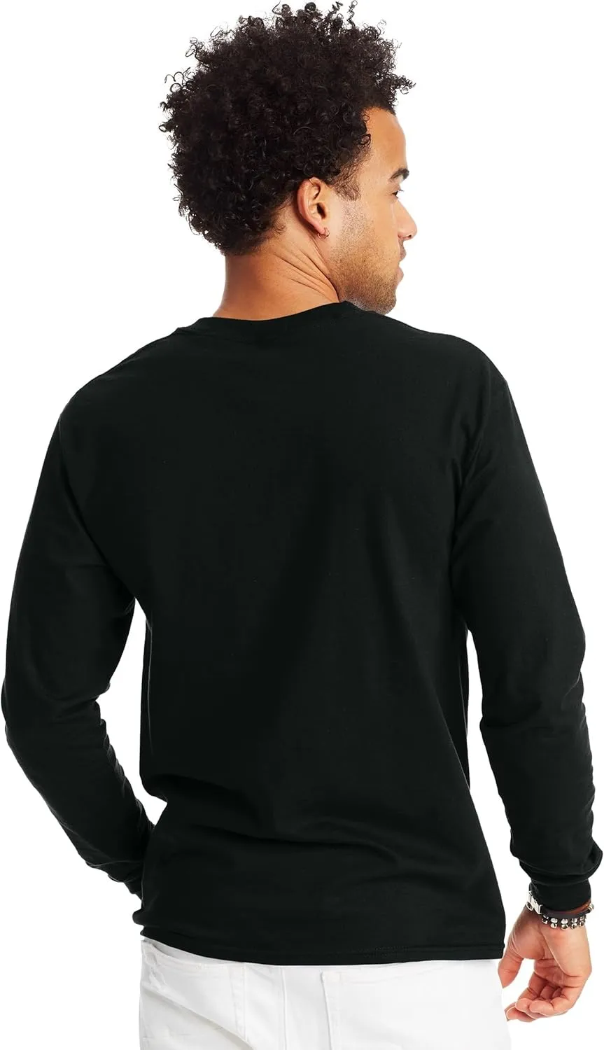 Hanes Men's Beefy Long Sleeve Shirt, 1 or 2 Pack