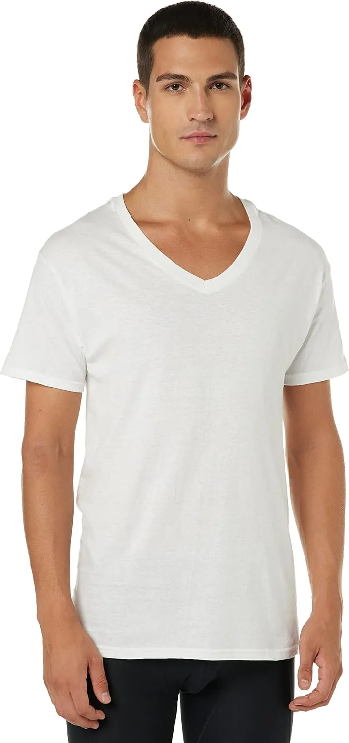 Hanes Ultimate Men's 6-Pack Best V-Neck T-Shirt