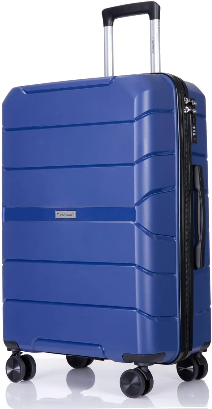 Hardside Luggage Set, 3-Piece, Lightweight, Spinner Wheels, Teal Blue