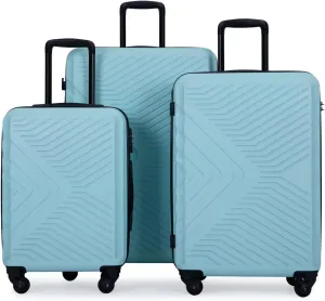 Hardside Spinner Luggage Set, 3-Piece, Teal Blue