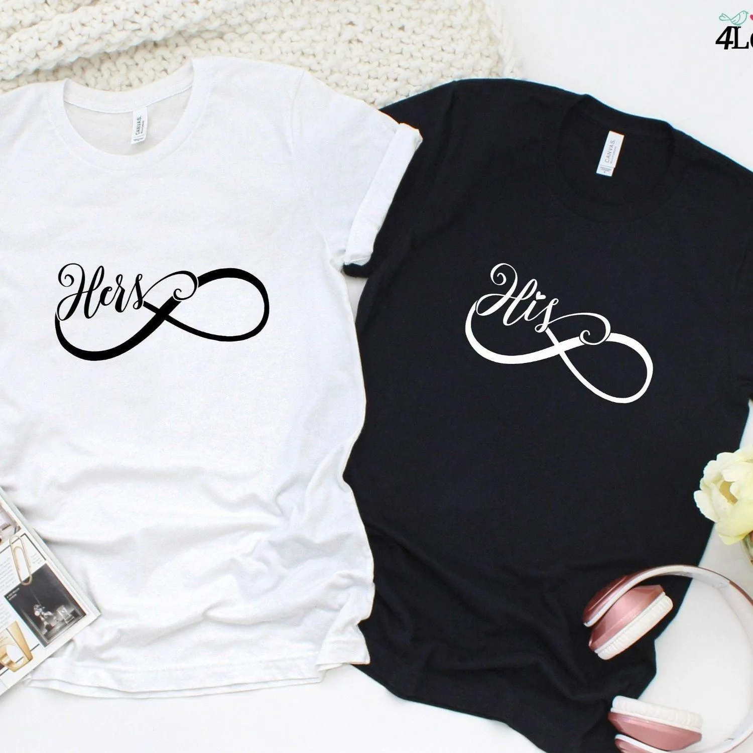 His & Hers Infinite Matching Set: Eternal Love Outfits, Perfect Couple's Gift, Valentine's Attire, Endless Romance Ensemble