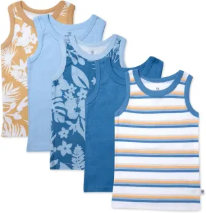 HonestBaby Multipack Muscle T-Shirts Sleeveless Tees 100% Organic Cotton for Infant Baby and Toddler Boys, Girls, Unisex