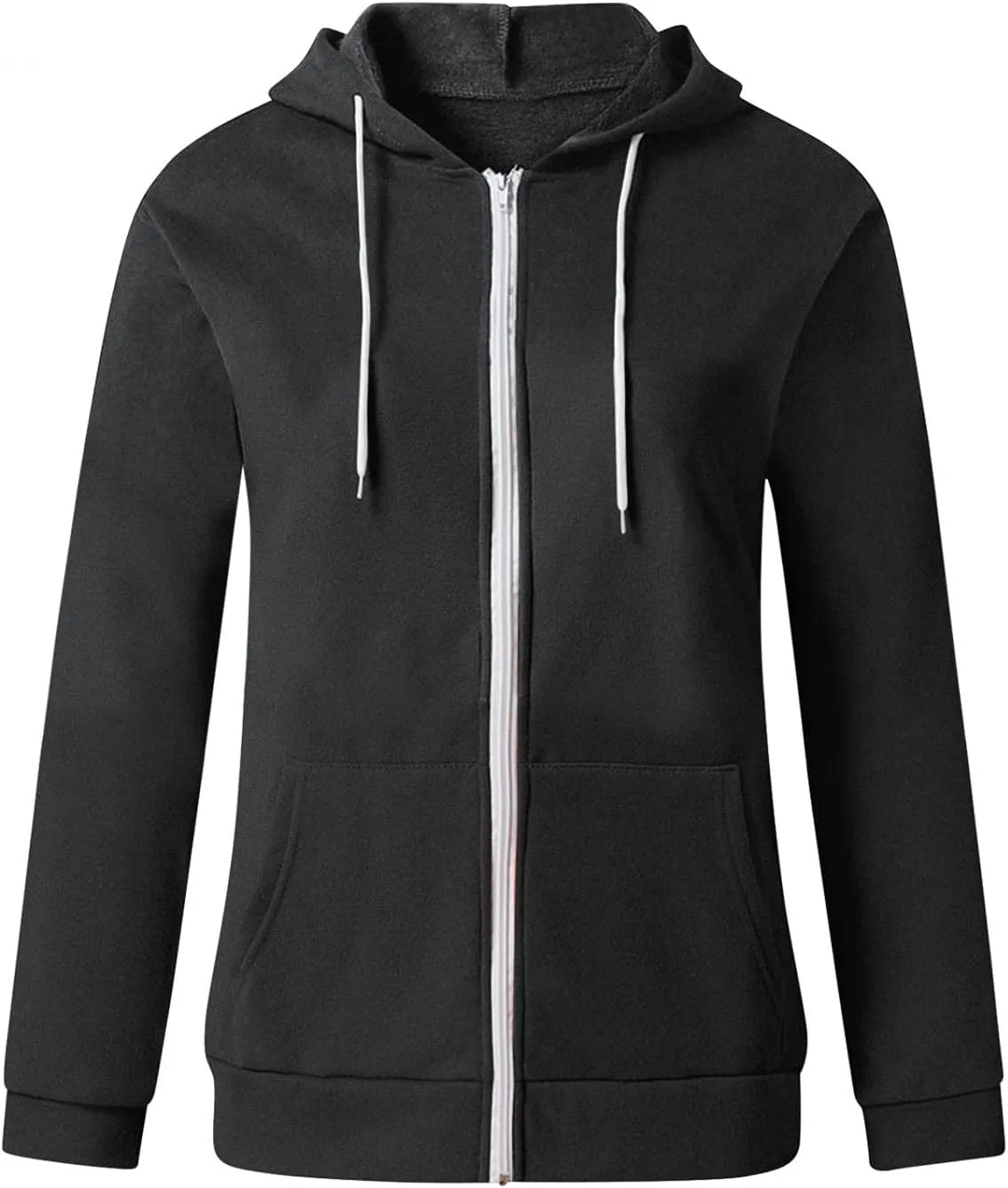 Hoodies for Women Pullover Color Block Pocket Casual Long Sleeve V Neck Sweatshirts Hooded Tops Shirts Outwear