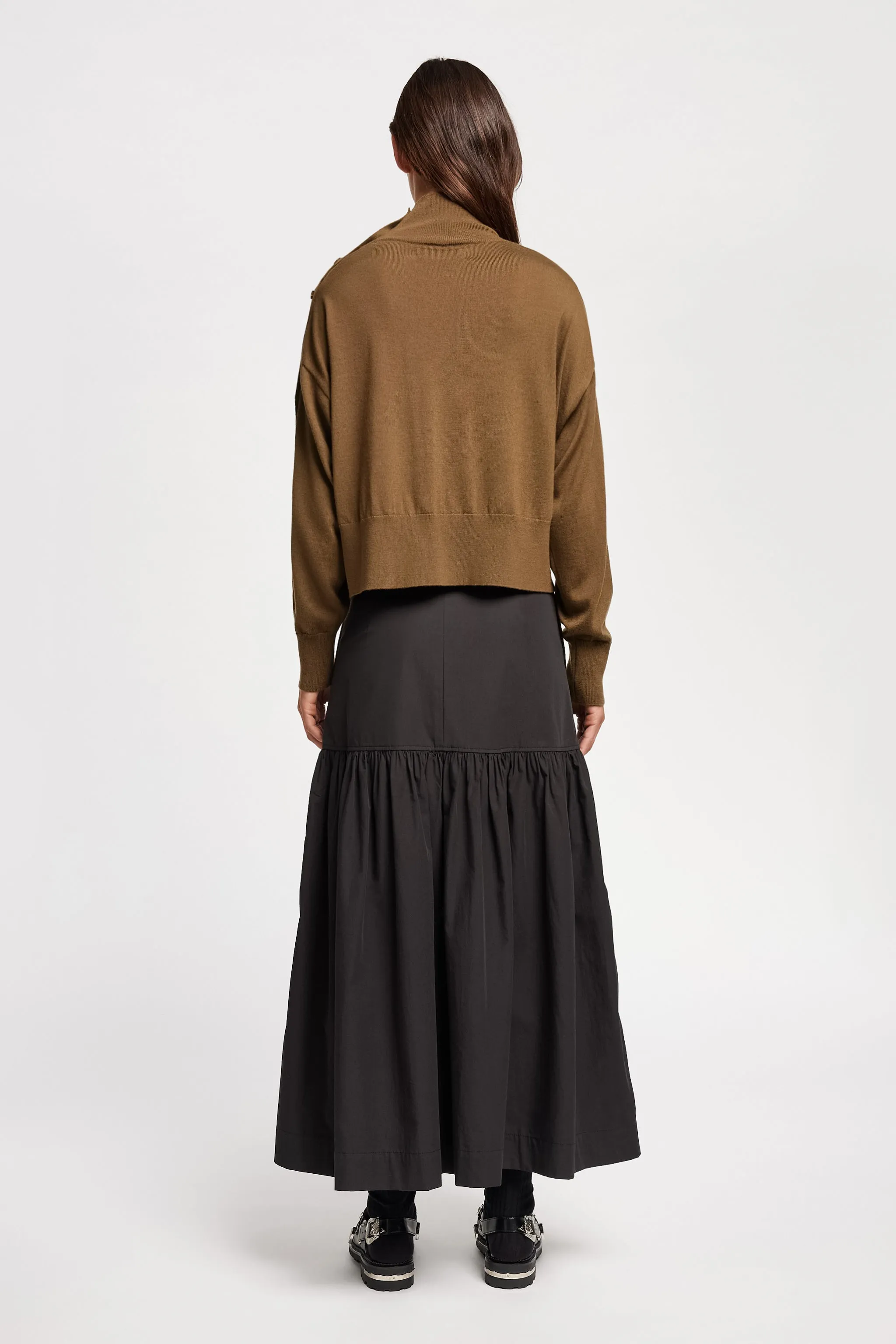 Impart Mock Neck Knit Brown