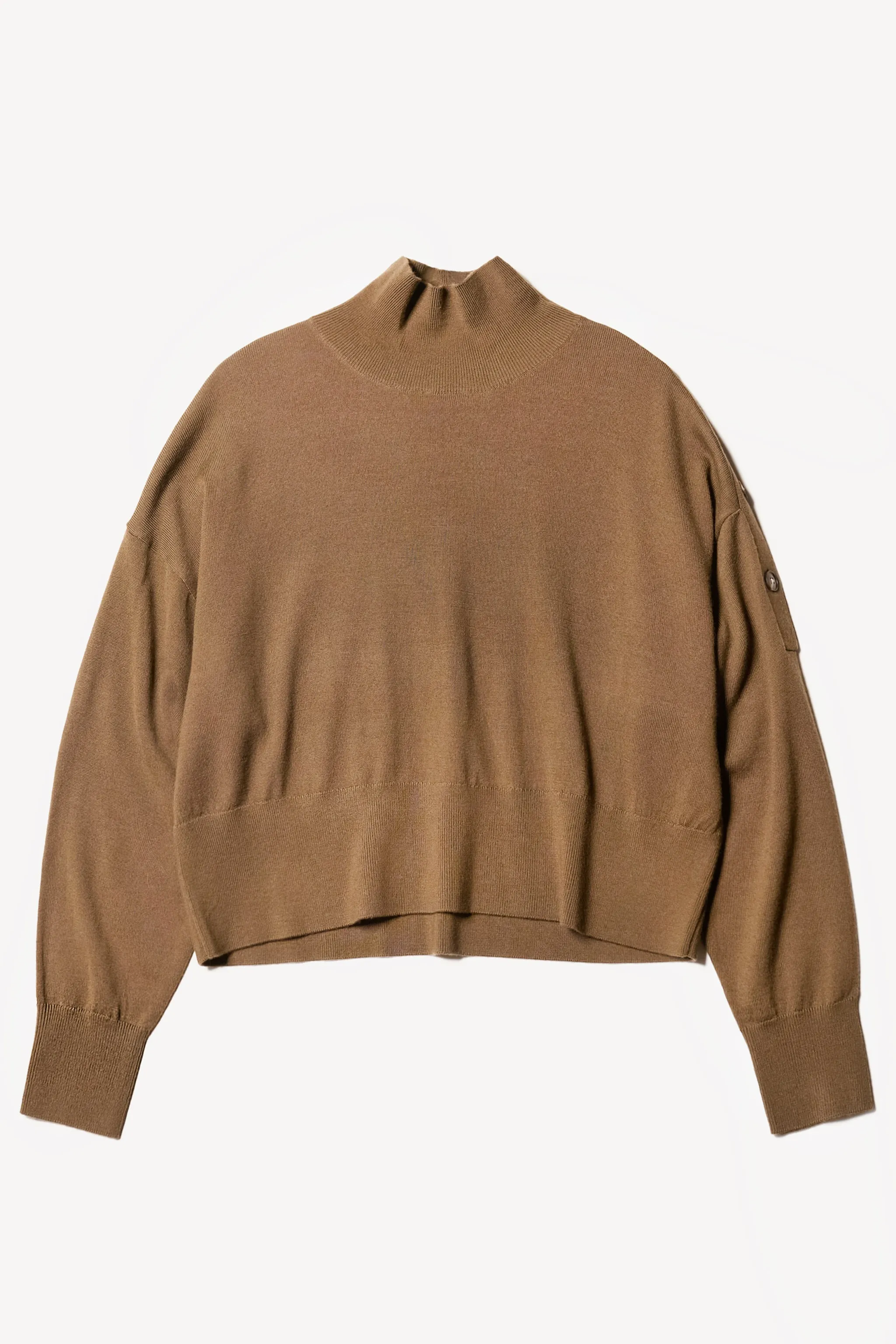 Impart Mock Neck Knit Brown