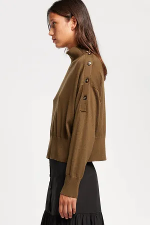 Impart Mock Neck Knit Brown