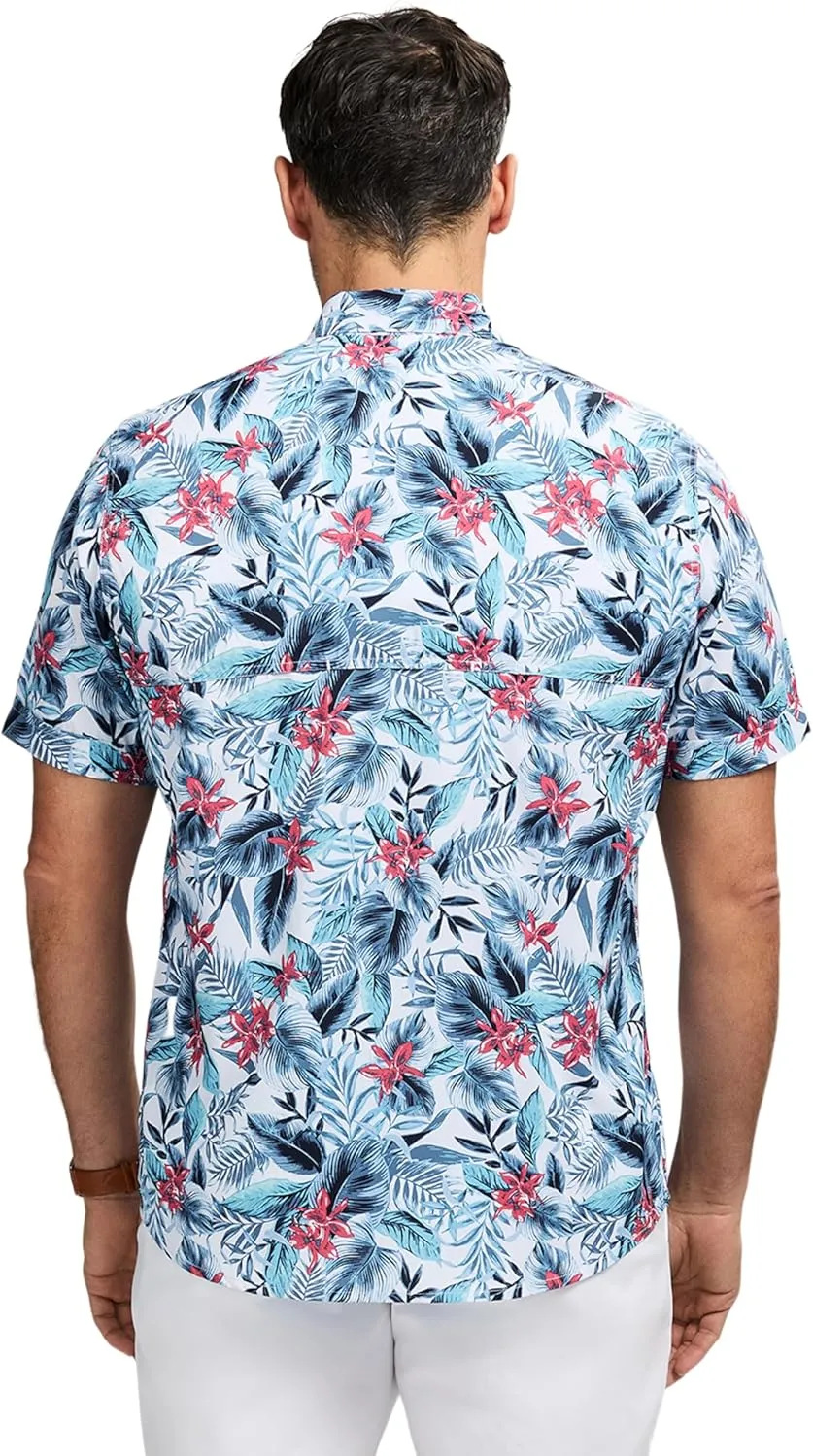 IZOD Men's Sunshield Performance Button Down Short Sleeve Shirt