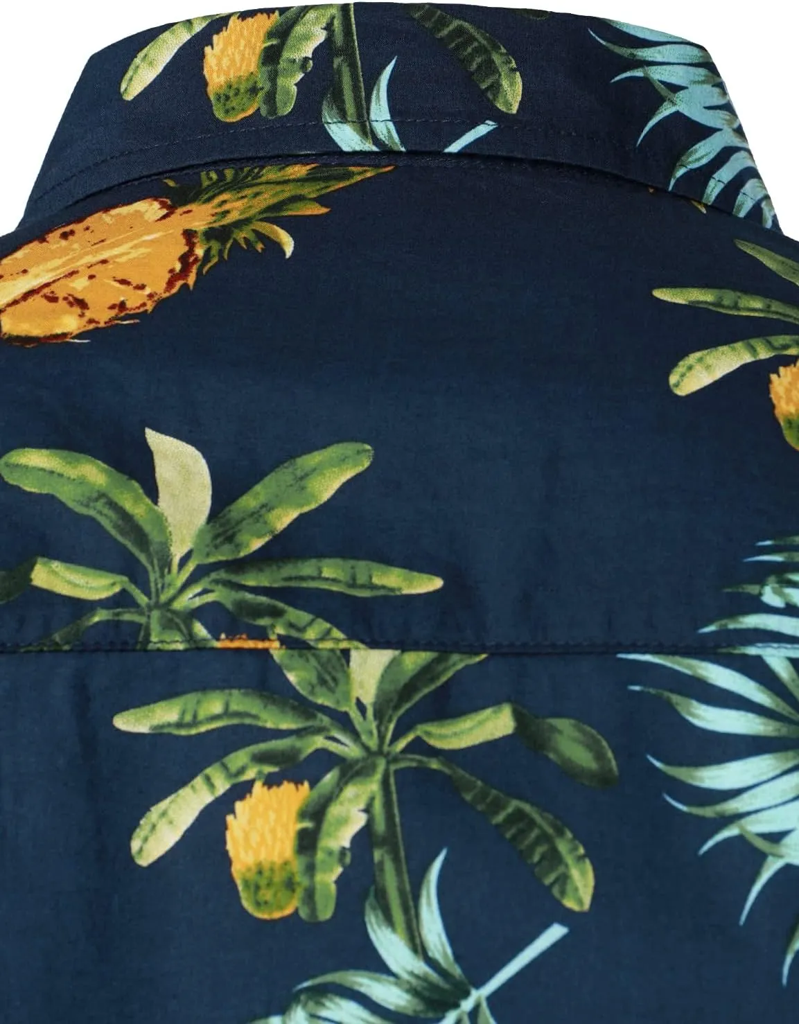 JOGAL Men's Cotton Button Down Short Sleeve Hawaiian Shirt