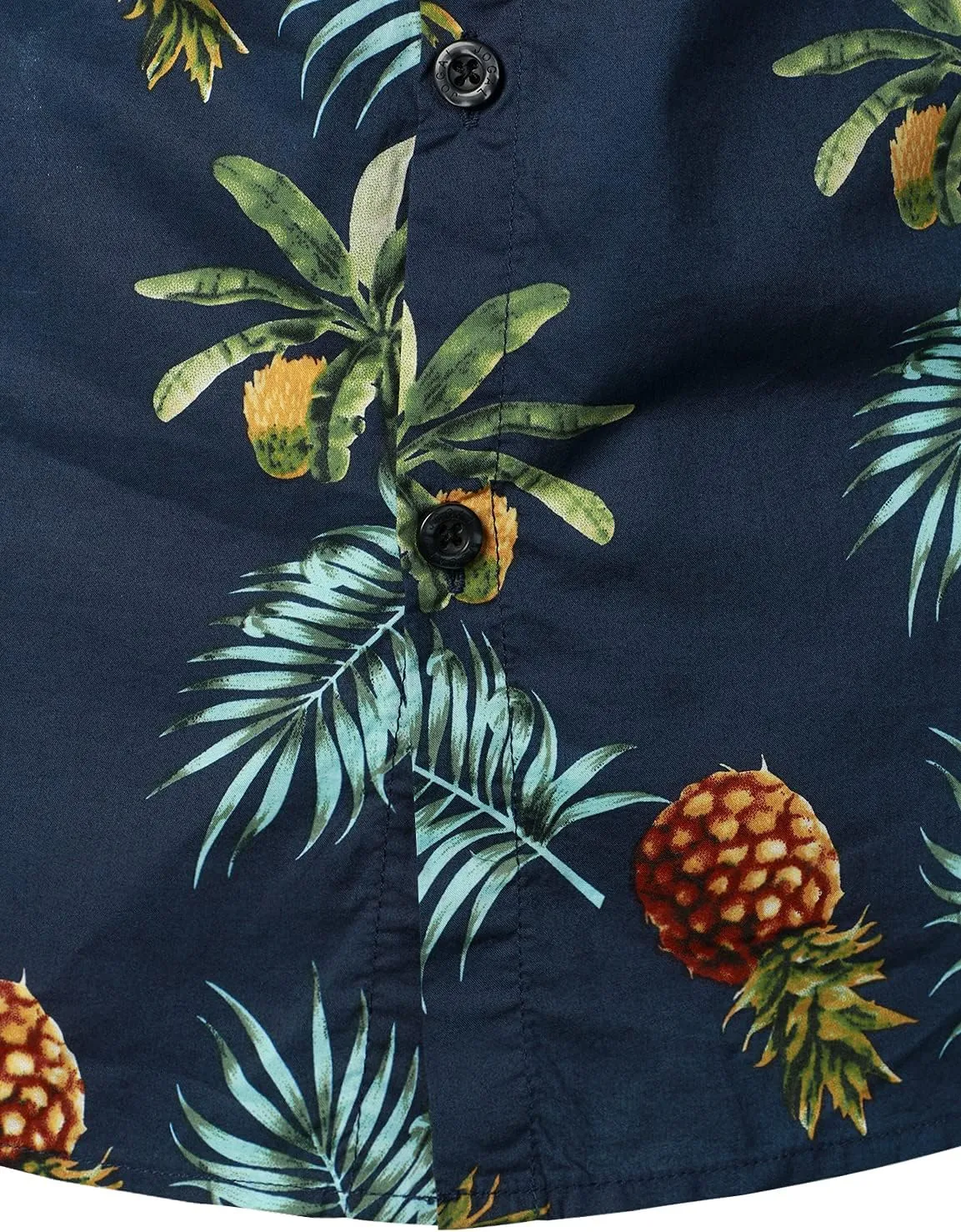 JOGAL Men's Cotton Button Down Short Sleeve Hawaiian Shirt