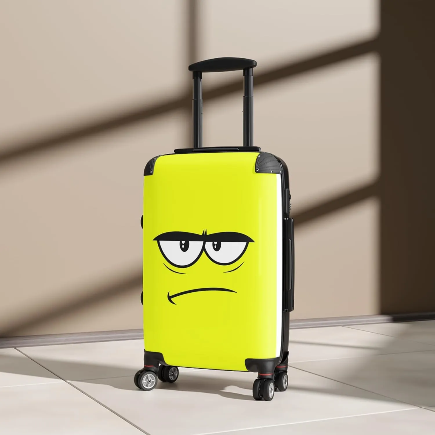 June in Color Nope.  Durable Hard-Shell Carry-On Travel Bag with 360 Spinner Wheels & Secure Lock for Stress-Free Travel