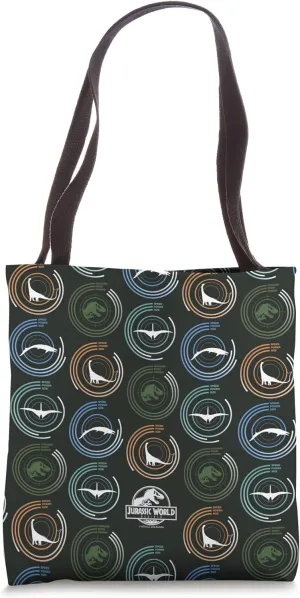 Jurassic World Rebirth Dinosaur Targets All-Over Print Tote Bag