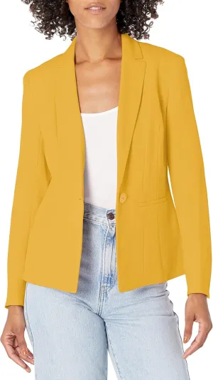Kasper Women's 1 Button Panel Seamed Jacket W/ 2 Slit
