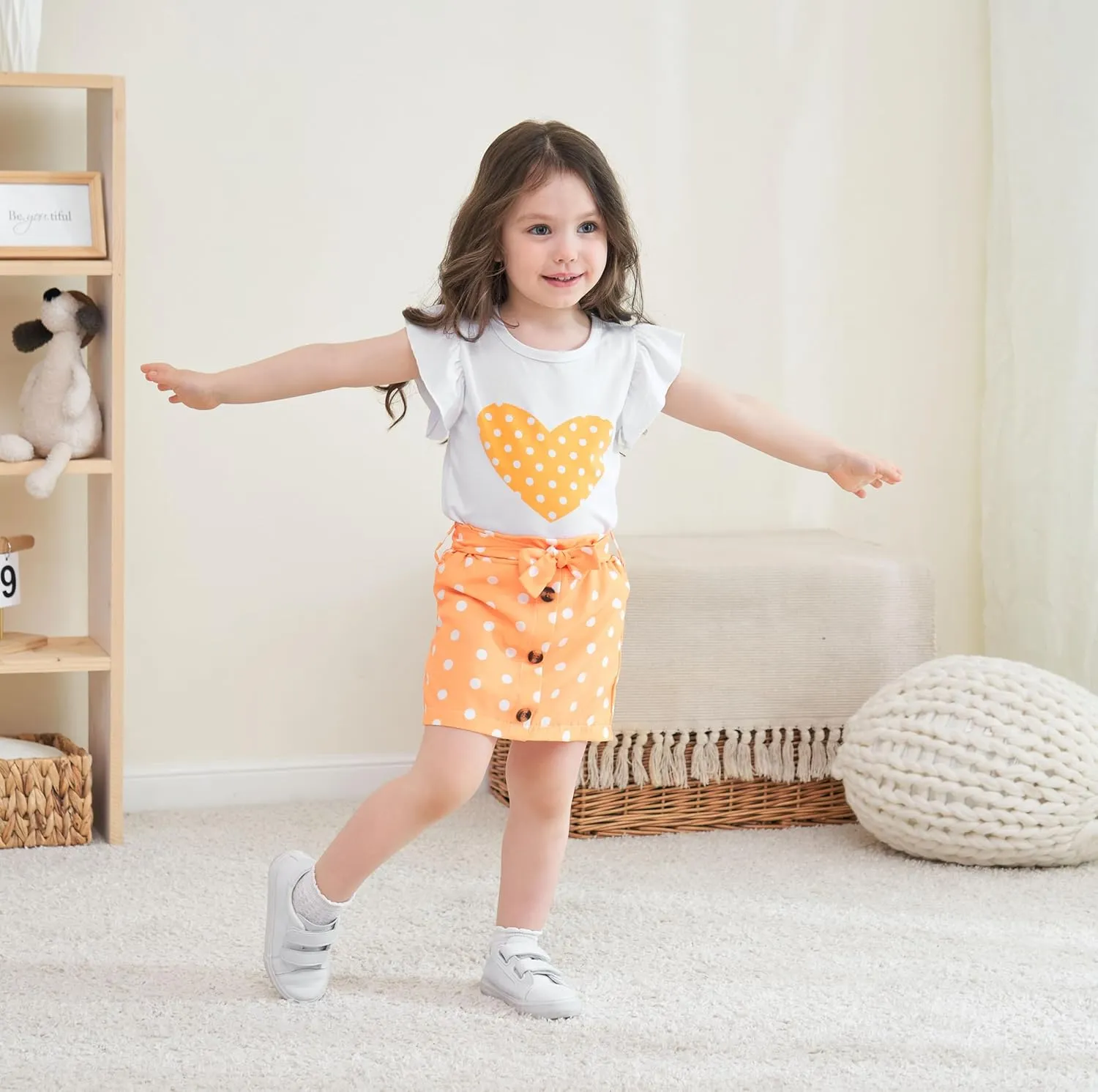 Kid Girl Clothes Shorts Set 2 Piece Outfits Summer Casual Short Sleeve Top and Shorts Set for Girls 4-7