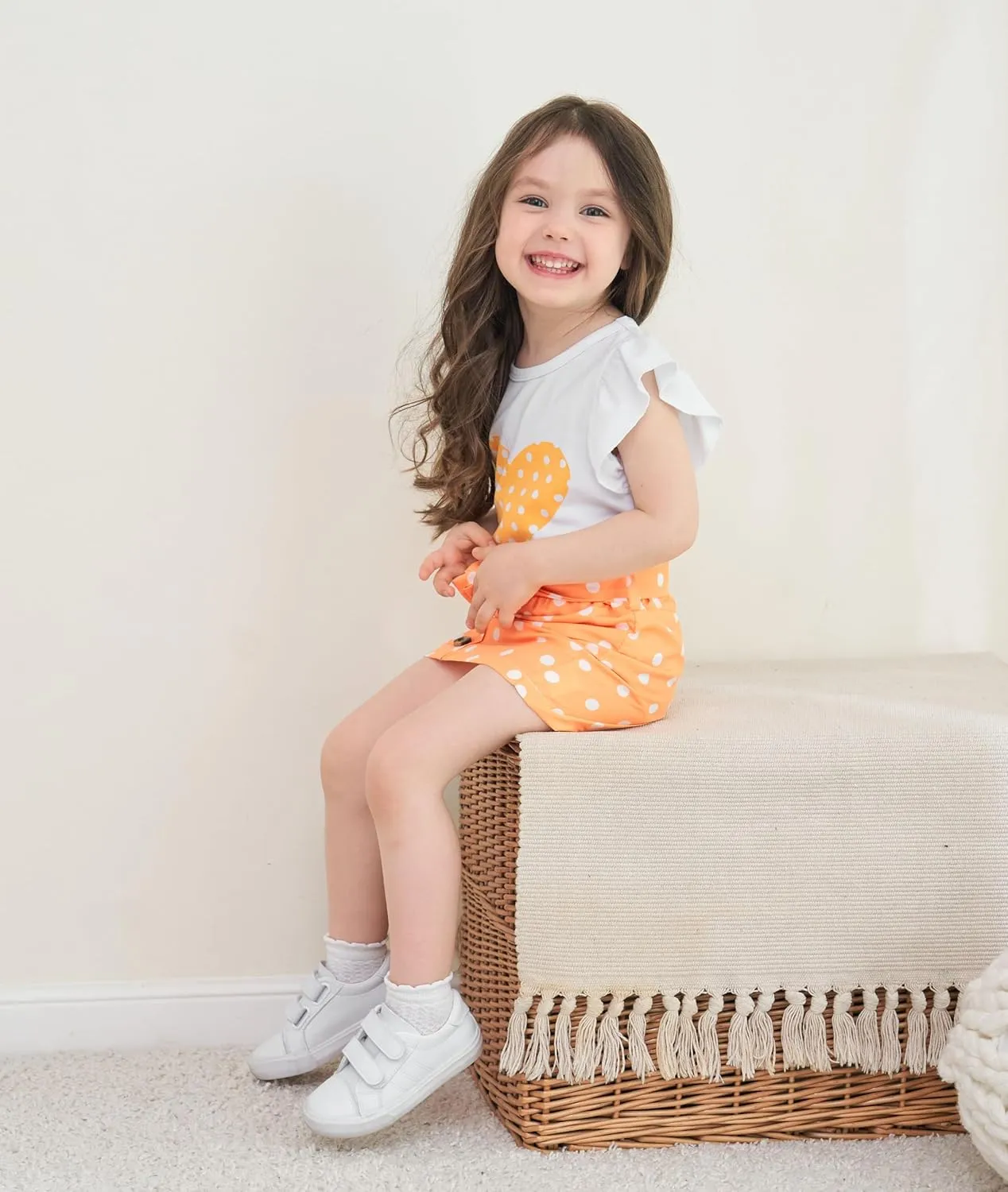 Kid Girl Clothes Shorts Set 2 Piece Outfits Summer Casual Short Sleeve Top and Shorts Set for Girls 4-7
