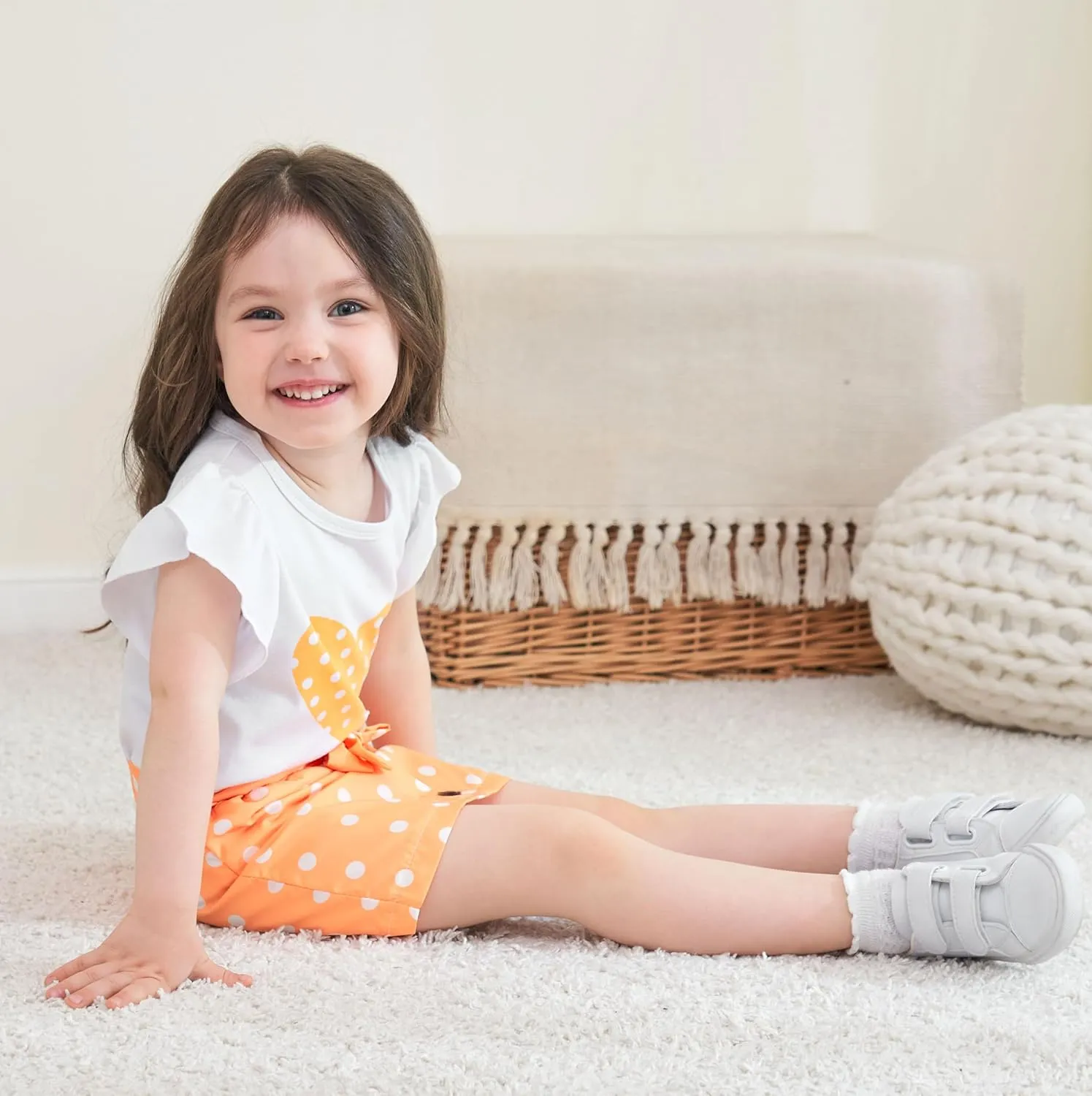 Kid Girl Clothes Shorts Set 2 Piece Outfits Summer Casual Short Sleeve Top and Shorts Set for Girls 4-7
