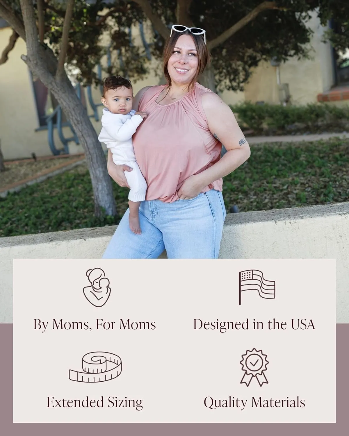 Kindred Bravely Piper Bubble Hem Nursing Tank | Breastfeeding & Pumping Shirt