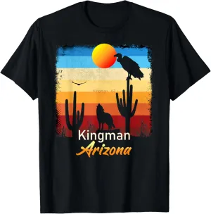 Kingman Arizona Vintage Coyote Sunset AZ Desert T-Shirt