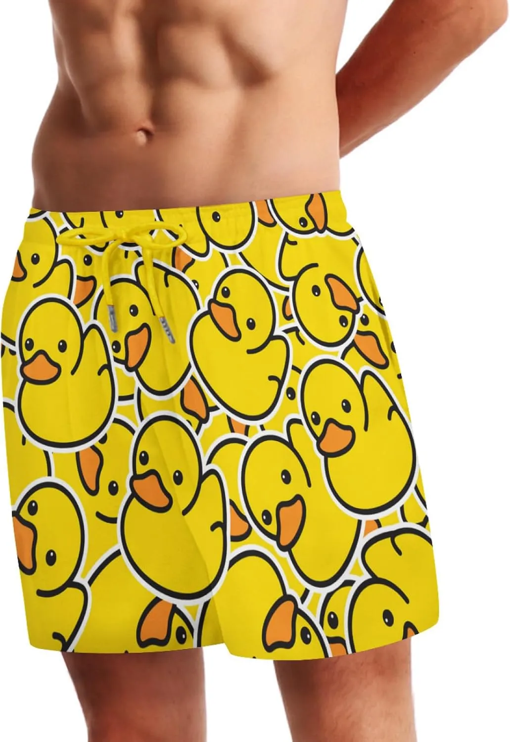 KSLIDS Mens Swim Trunks with Compression Liner 2-in-1 Swimming Shorts 5 inch Inseam Quick Dry Beach Board Shorts