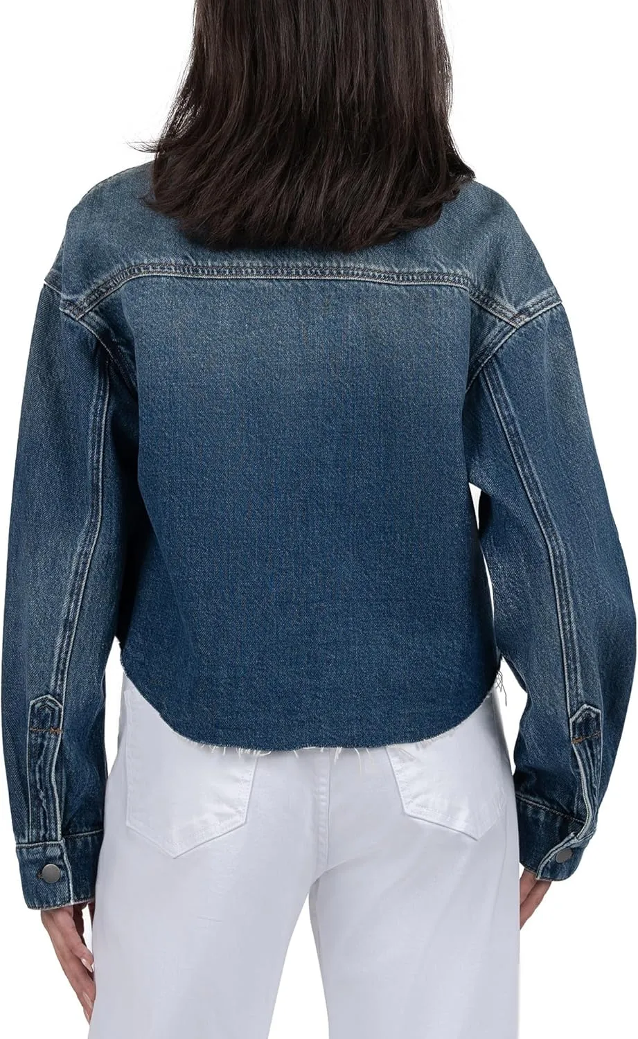 KUT from the Kloth LANA JACKET-DROP SHOULDER/PATCH FLAPS FRONT POCKETS - Cotton-Lyocell Blend Fabric