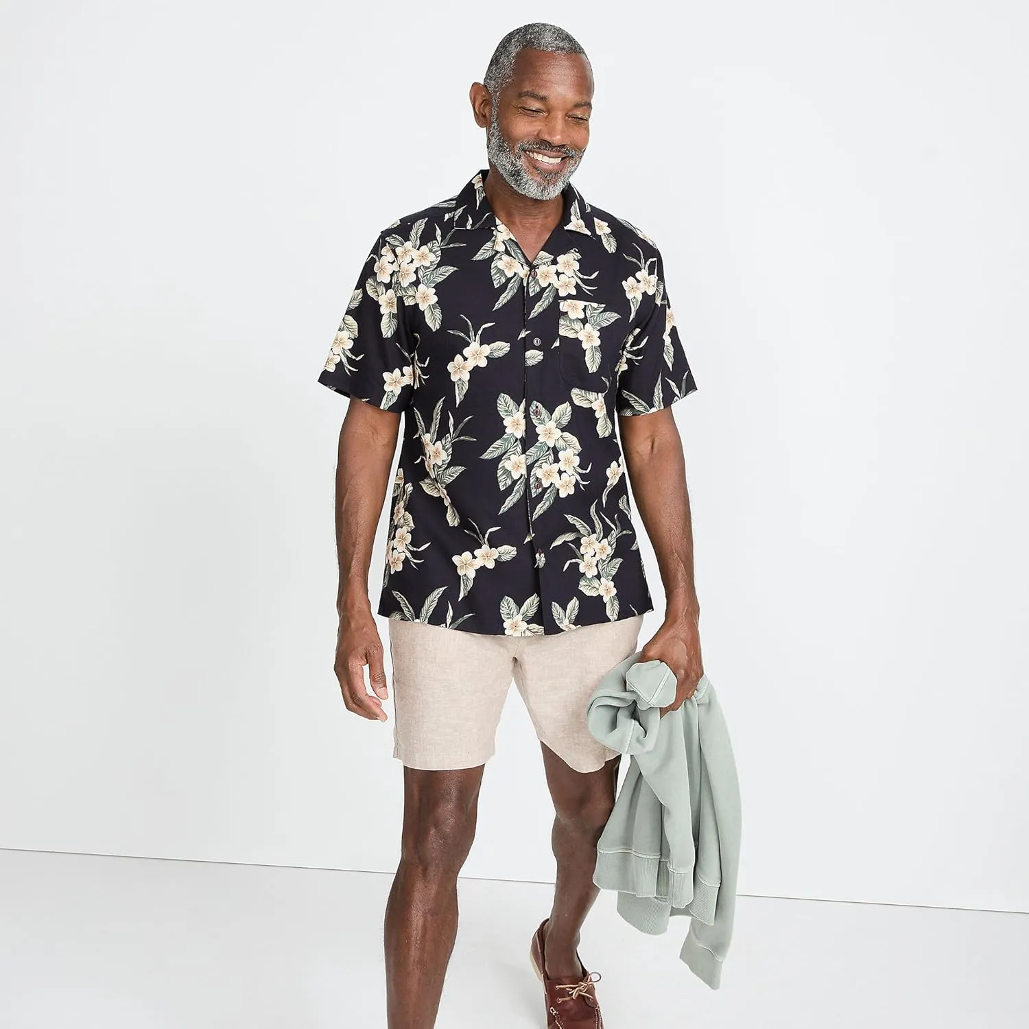 Lands' End Men's Short Sleeve Camp Collar Hawaiian Shirt