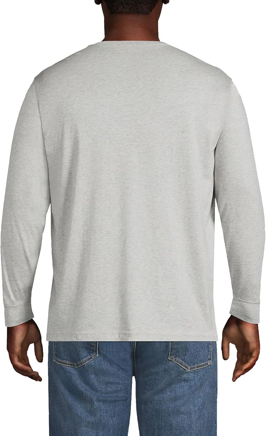 Lands' End Men's Super-T Long Sleeve Henley Shirt