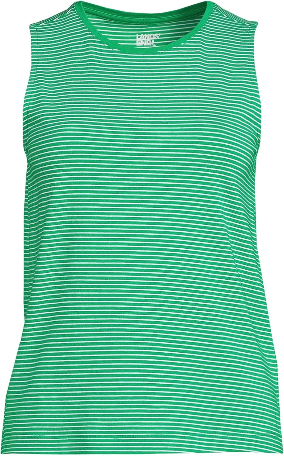 Lands' End Women's Crew Neck Jersey Shell Tank