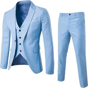 LCMTWX Mens Suits Classic Fit 2 Piece Wedding Party Jacket Vest & Pants Mens Dress Pants Mens Suits Slim Fit 2 Piece Pants