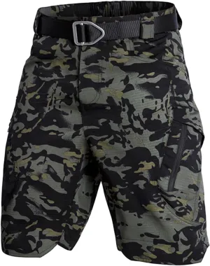 lcyhony Tactical Cargo Shorts for Men Relaxed fit Flex Quick Dry Workout Shorts Multi Pockets Ripstop Camo Hiking Work Pants