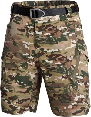 lcyhony Tactical Cargo Shorts for Men Relaxed fit Flex Quick Dry Workout Shorts Multi Pockets Ripstop Camo Hiking Work Pants