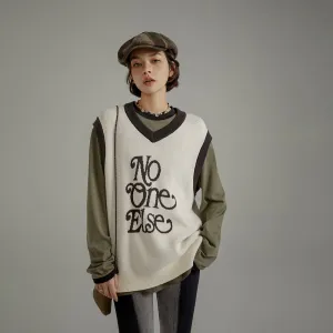 Logo Jacquard Knit Vest