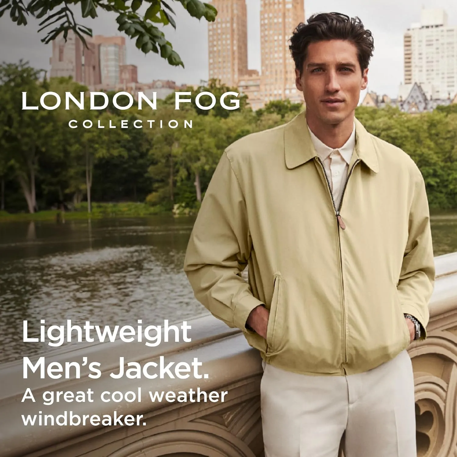 LONDON FOG Men's Auburn Zip-Front Golf Jacket (Regular & Big-Tall Sizes)