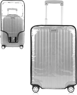 Luggage Cover Protectors PVC Clear 20, 22, 24, 26, 28,30 Inch, Suitcase Covers for Luggage, Transparent Heavy-Duty Waterproof Protector for Wheeled Suitcases, (28 Inch)