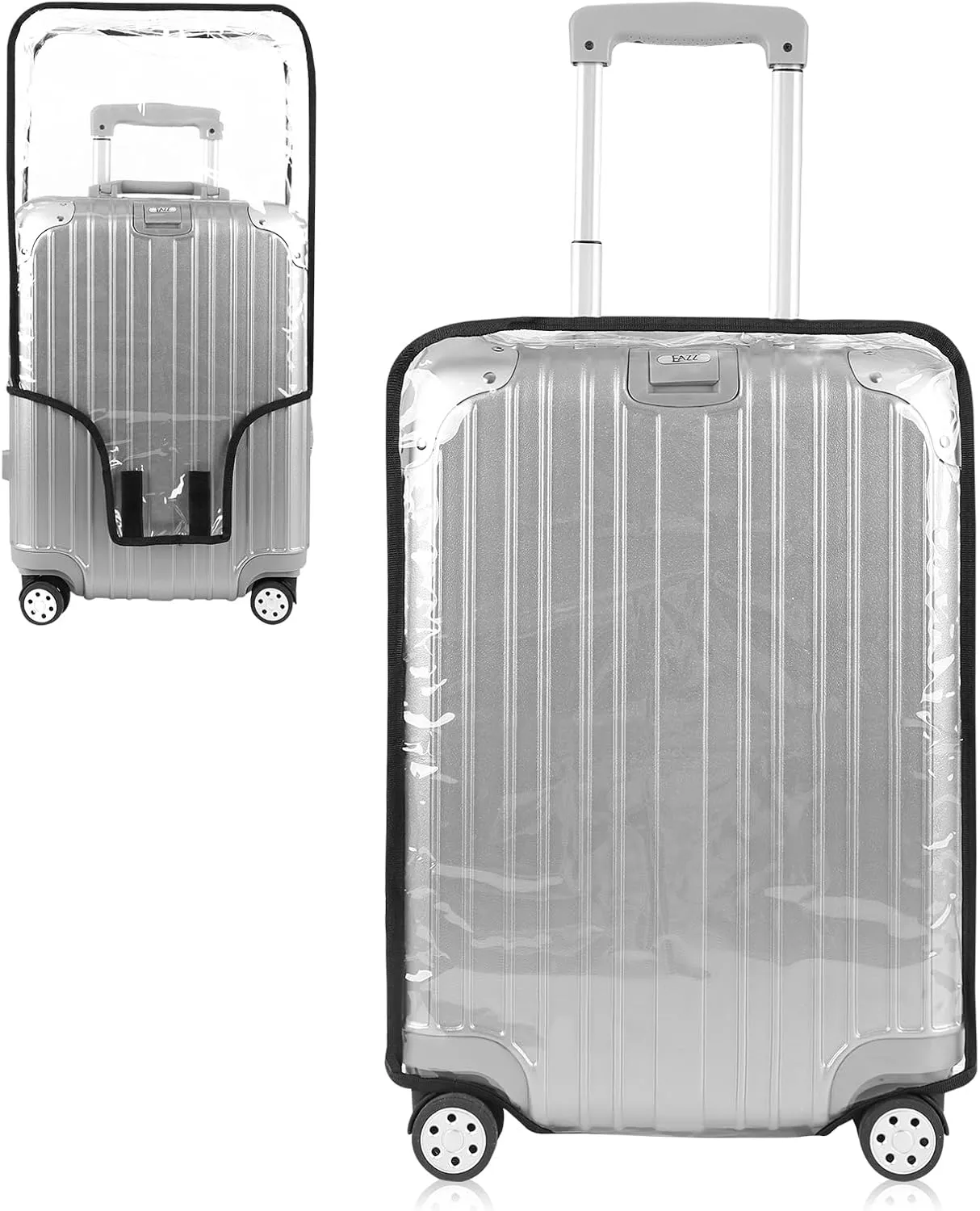 Luggage Cover Protectors PVC Clear 20, 22, 24, 26, 28,30 Inch, Suitcase Covers for Luggage, Transparent Heavy-Duty Waterproof Protector for Wheeled Suitcases, (28 Inch)