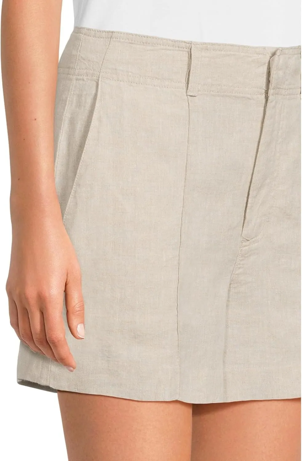 Madewell Women's Pintucked Shorts in 100% Linen